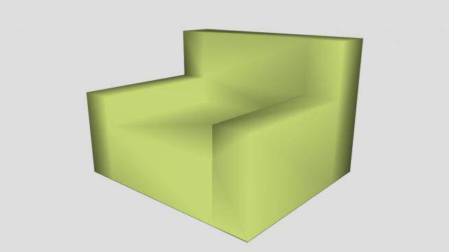 绿色懒骨头堆积椅SU模型下载_sketchup草图大师SKP模型