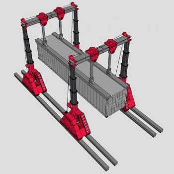 工业龙门吊车的SU模型_su模型下载 草图大师模型_SKP模型