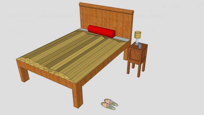 床具单人床单层床SU模型下载_sketchup草图大师SKP模型