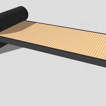 梅达休闲单人床SU模型下载_sketchup草图大师SKP模型