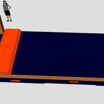 单人床实木床具SU模型下载_sketchup草图大师SKP模型