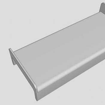 新时代白色家具床SU模型下载_sketchup草图大师SKP模型