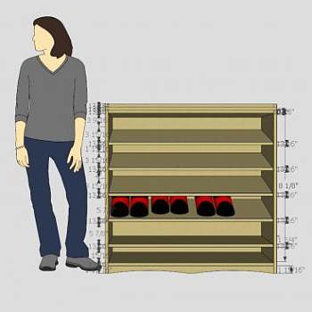 塔斯马尼亚橡木鞋柜SU模型下载_sketchup草图大师SKP模型
