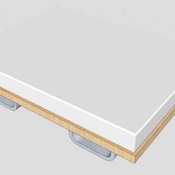 皇后板式双人床SU模型下载_sketchup草图大师SKP模型