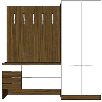 进门鞋柜SU模型下载_sketchup草图大师SKP模型