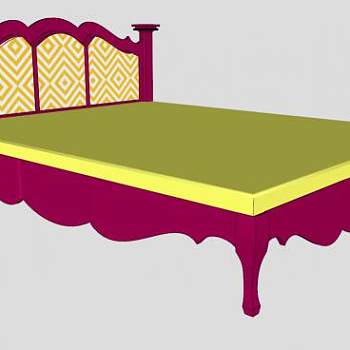 美式软床SU模型下载_sketchup草图大师SKP模型