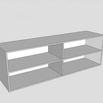 简约风格白色鞋柜SU模型下载_sketchup草图大师SKP模型