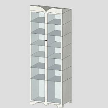 磨砂玻璃门的鞋柜SU模型下载_sketchup草图大师SKP模型