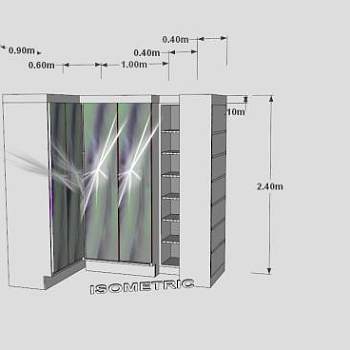 4门带鞋架的门房SU模型下载_sketchup草图大师SKP模型