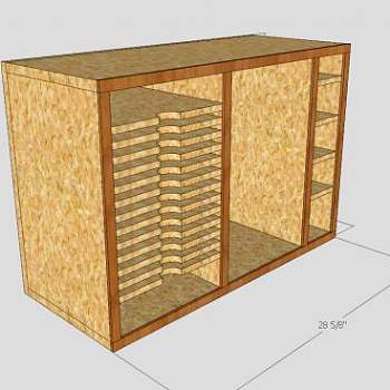 带饰边的鞋柜SU模型下载_sketchup草图大师SKP模型