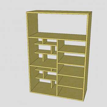欧式现代鞋柜SU模型下载_sketchup草图大师SKP模型