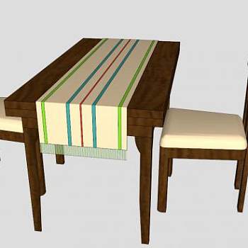 动态小餐桌SU模型下载_sketchup草图大师SKP模型