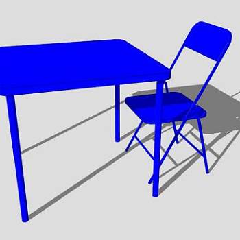 可折叠儿童桌椅SU模型下载_sketchup草图大师SKP模型