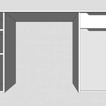 现代白色维加斯电脑桌SU模型下载_sketchup草图大师SKP模型