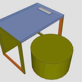 库尔办公桌椅SU模型下载_sketchup草图大师SKP模型