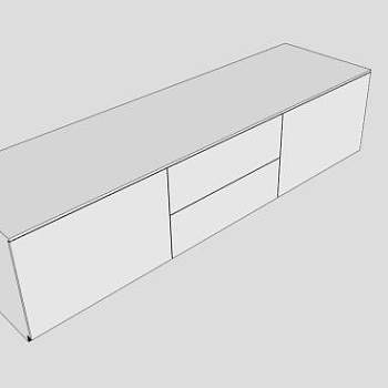 声音北极的餐具柜SU模型下载_sketchup草图大师SKP模型