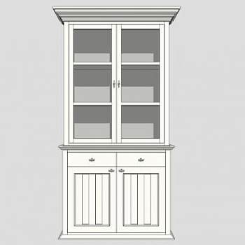 餐具柜柜橱SU模型下载_sketchup草图大师SKP模型