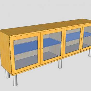 宜家邦德餐边柜SU模型下载_sketchup草图大师SKP模型