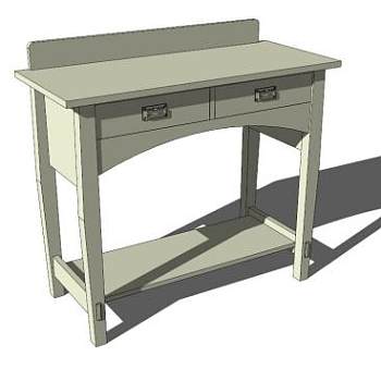 带硬件餐边柜SU模型下载_sketchup草图大师SKP模型