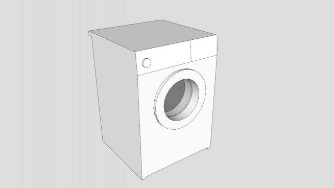 现代简易洗衣机SU模型下载_sketchup草图大师SKP模型
