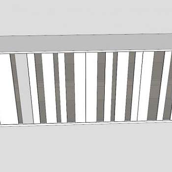 条纹的餐具柜SU模型下载_sketchup草图大师SKP模型