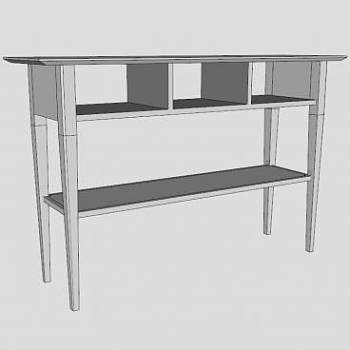 白色宜家餐具柜SU模型下载_sketchup草图大师SKP模型