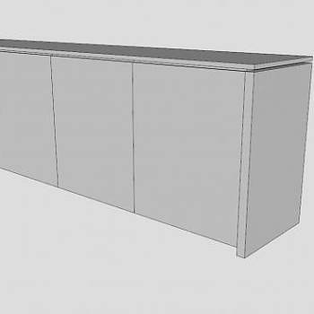 简欧餐边柜SU模型下载_sketchup草图大师SKP模型