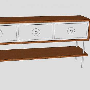 50年代餐具柜SU模型下载_sketchup草图大师SKP模型