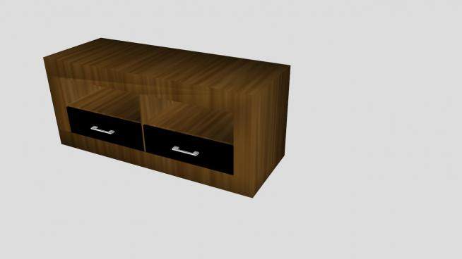小型实木餐具柜SU模型下载_sketchup草图大师SKP模型