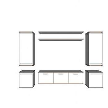 壁挂式办公室餐具柜SU模型下载_sketchup草图大师SKP模型