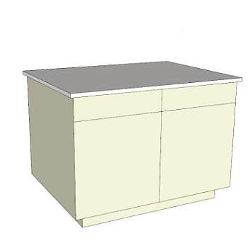 独立式厨房岛式餐边柜SU模型下载_sketchup草图大师SKP模型
