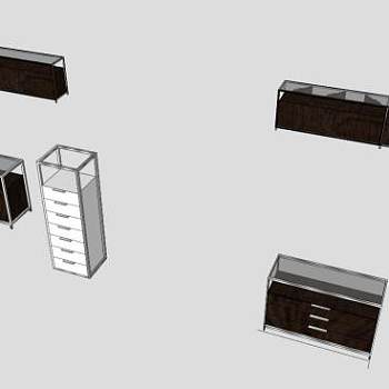 等高餐边柜SU模型下载_sketchup草图大师SKP模型