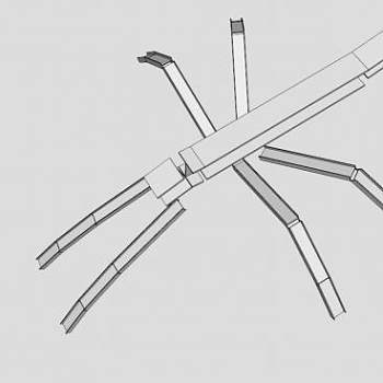 竹节虫雕塑SU模型下载_sketchup草图大师SKP模型