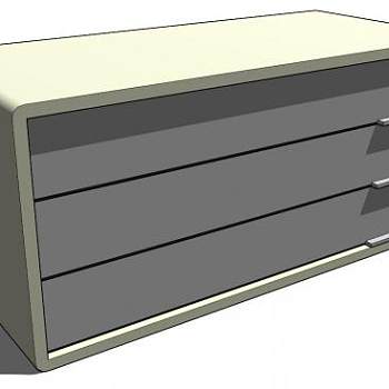 现代管梳妆台SU模型下载_sketchup草图大师SKP模型