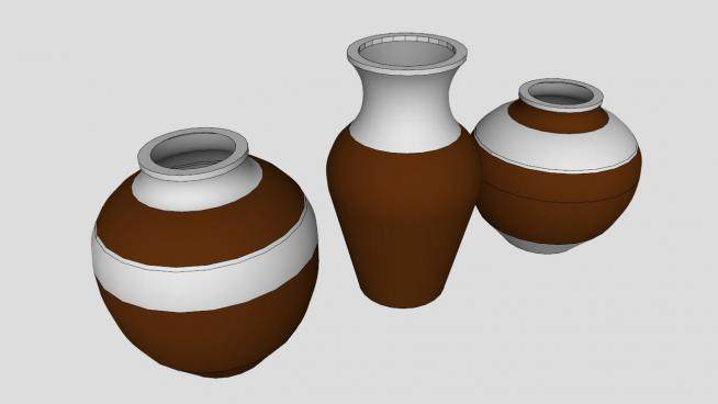 陶瓷罐子器皿SU模型下载_sketchup草图大师SKP模型