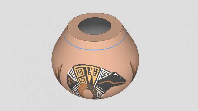 美国本土陶器器皿SU模型下载_sketchup草图大师SKP模型