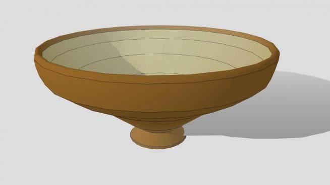 陶瓷碟型器皿SU模型下载_sketchup草图大师SKP模型