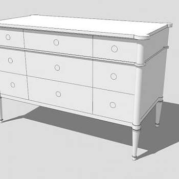 路易十六五斗橱SU模型下载_sketchup草图大师SKP模型