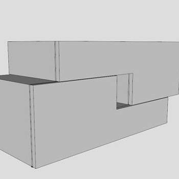 双胞胎抽屉柜SU模型下载_sketchup草图大师SKP模型