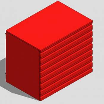 带8个抽屉的36英寸宽底柜SU模型下载_sketchup草图大师SKP模型