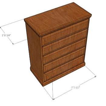 五个抽屉樱桃梳妆台SU模型下载_sketchup草图大师SKP模型
