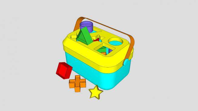 形状分类机玩具SU模型下载_sketchup草图大师SKP模型