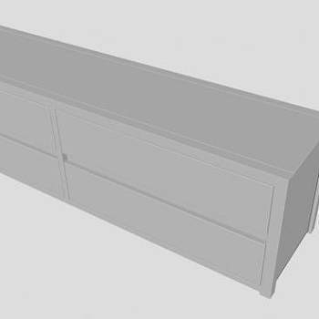 四个抽屉柜SU模型下载_sketchup草图大师SKP模型