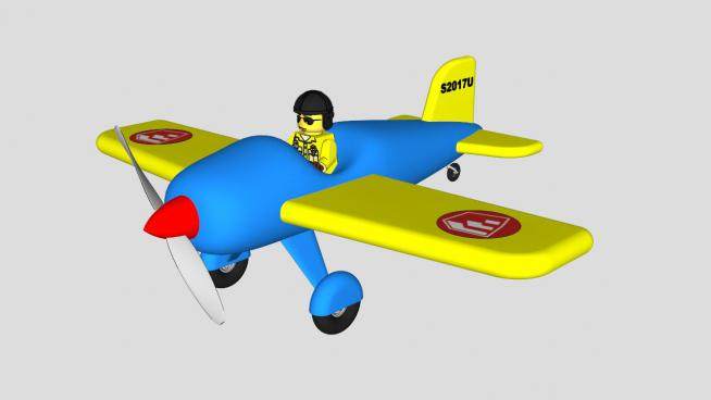 玩具飞机SU模型下载_sketchup草图大师SKP模型