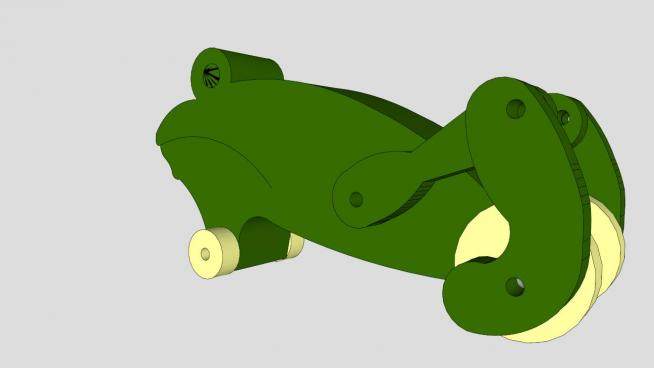绿色青蛙玩具SU模型下载_sketchup草图大师SKP模型