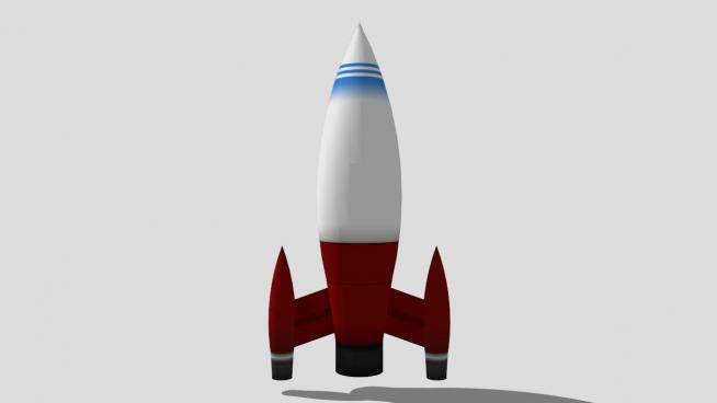 火箭船玩具SU模型下载_sketchup草图大师SKP模型