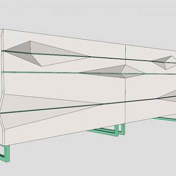 现代高档五斗橱SU模型下载_sketchup草图大师SKP模型