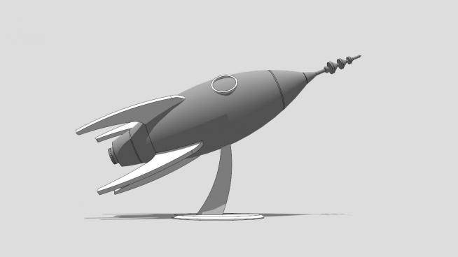 玩具火箭SU模型下载_sketchup草图大师SKP模型