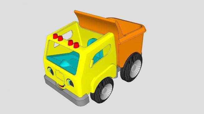 自卸卡车玩具SU模型下载_sketchup草图大师SKP模型