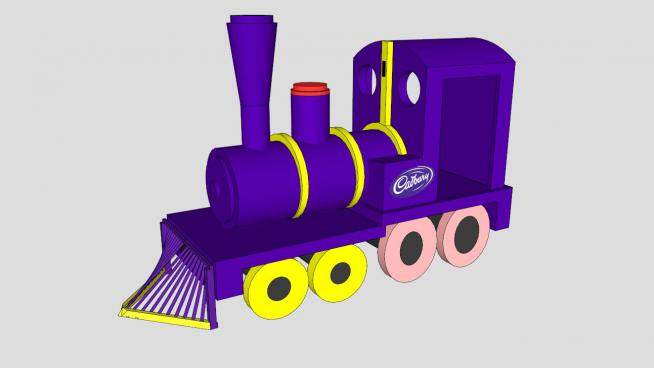 蒸汽火车玩具SU模型下载_sketchup草图大师SKP模型